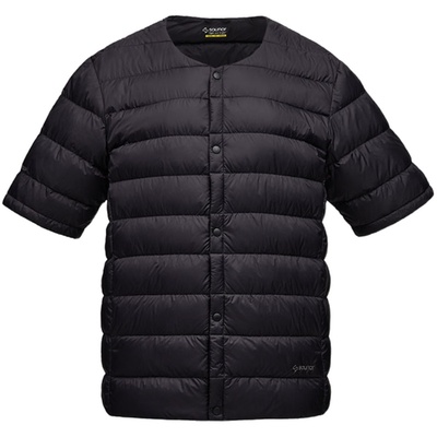 君羽鹅绒背心羽绒服半袖护肩短袖