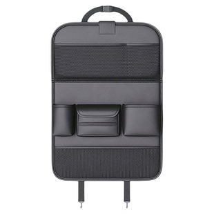 车载椅背折叠桌收纳袋汽车前排座椅后背挂袋后座置物架小桌板通用