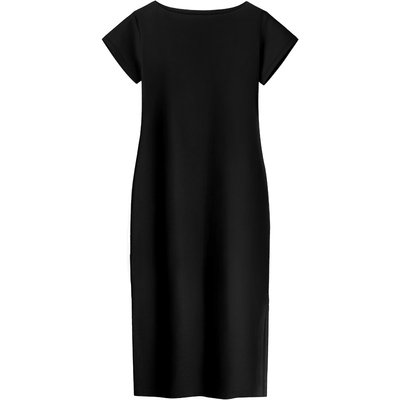 一字领打底连衣裙女夏罗纹一步裙