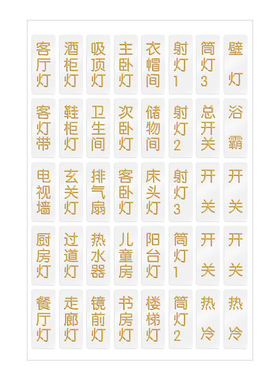 灯开关标识贴家用标签指示创意面板插座装饰墙贴纸保护套金属