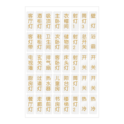 灯开关标识贴家用标签指示创意面板插座装饰墙贴纸保护套金属