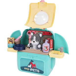 雄城猫咪宠物背包仿真动物养小狗狗书包儿童女孩过扮办家家酒玩具