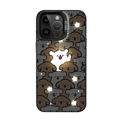 适用发光小狗情侣手机壳可爱小众