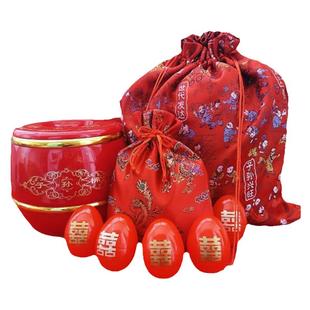 结婚庆陪嫁用品新娘嫁妆子孙桶百子图子孙袋龙凤袋果子袋子孙五宝