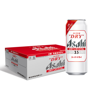 【新品】Asahi朝日超爽3.5度0糖啤酒生啤无糖低热量500ml*24/箱