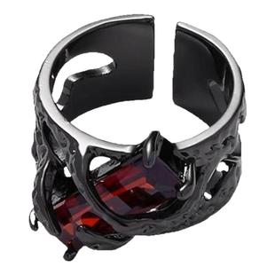 恋与深空周边秦彻同款戒指人物角色cos指环复古红几何宝石女个性