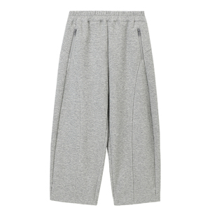 布丁哈鲁春装女童童装洋气卫裤子2026春季新款儿童休闲百搭弯刀裤