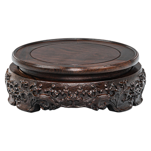 黑檀木可旋转底座家用多功能展示台佛像奇石茶道花瓶摆件承托架