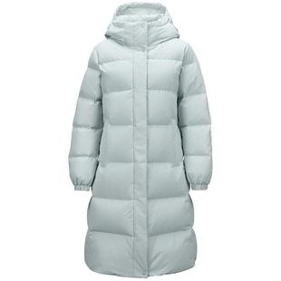 斯凯奇热源冬季女士时尚潮流长款羽绒服外套保暖舒适羽绒大衣外套