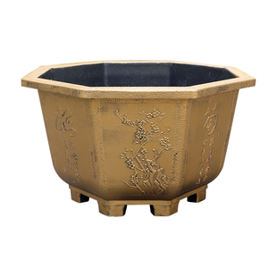 特大号加厚复古园艺塑料八角种树铁树花卉户外养鱼睡莲荷花大花盆