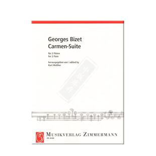 比才 卡门组曲 两支长笛 朔特原版乐谱书 Bizet Georges Carmen Suite flutes ZM26300