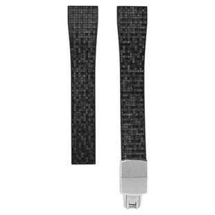 氟橡胶表带马赛克纹18/19/20/21/22MM折叠扣加长CTS FKM通用表带