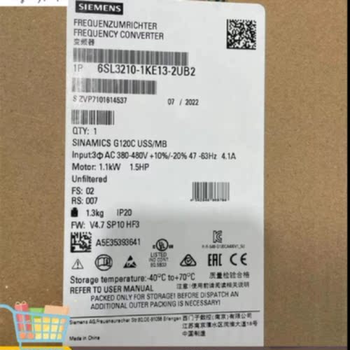 议价西门子G120C变频器 6SL3210-1KE21-7UP1/6SL32101KE217UP1