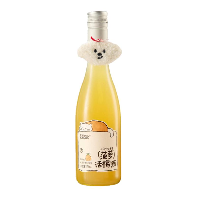 晕fufu微醺低度发酵果酒菠萝话梅酒甜酒女生晚安酒礼物订婚375ml
