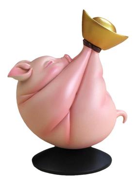 小猪可爱风工艺品汽车摆件原创