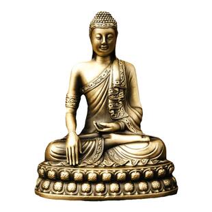 全铜释迦牟尼佛像摆件黄铜藏传密宗三世佛坐像家居客厅汽车装饰品