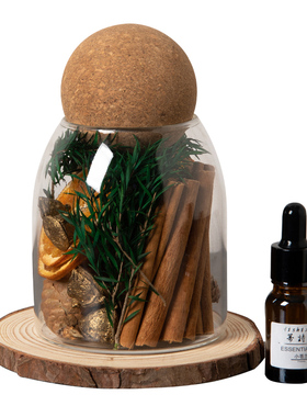 肉桂生财干花干果聚财能量瓶