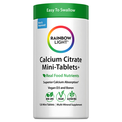 【自营】美国进口RainbowLight柠檬酸钙迷你片男女性成人钙D120片