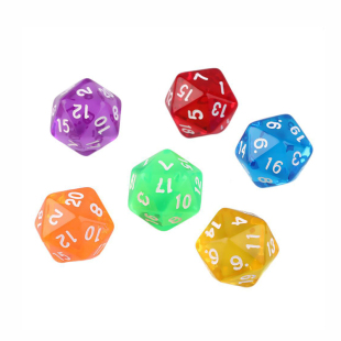 PTCG宝可梦骰子d20面二十面筛子生命桌游万智牌龙与地下城计数器