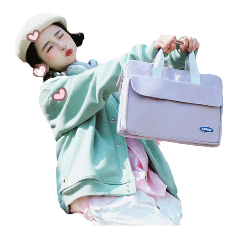 MAHOO小清新好看的手提笔记本电脑包女适用苹果华为macbook13.3/14可爱15点6/16寸女生简约原创少女通勤