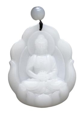 古法琉璃守护神本命荷花佛牌挂件