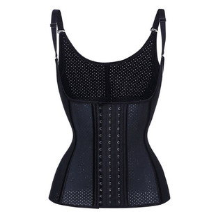 强效塑身背心 乳胶塑身上衣 乳胶透气束腹带束腰托胸美体挺背女士