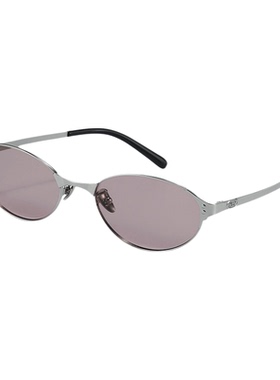 张靓颖同款书呆子钛金属猫眼椭圆墨镜女太阳镜防紫外线户外MICRO