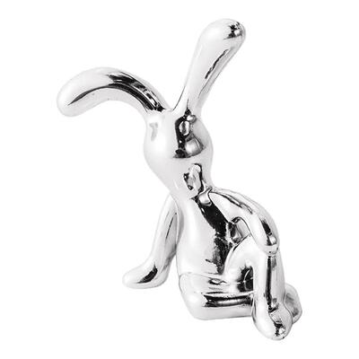 北欧现代电镀创意兔子摆件
