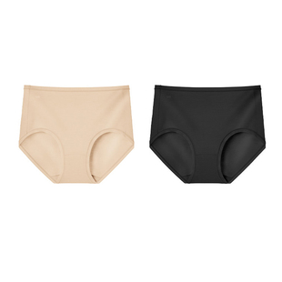 ubras莫代尔内裤女士高腰15A纯棉抗菌底裆 透气舒适三角短裤2条装