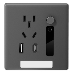 五孔插座带人体感应地脚灯7七孔86型嵌入式楼梯过道床头led小夜灯