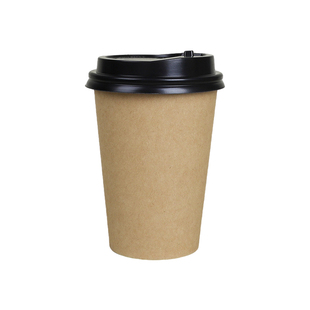 咖啡豆浆一次性杯子带盖商用罐罐奶茶热饮外带打包杯牛皮纸杯家用