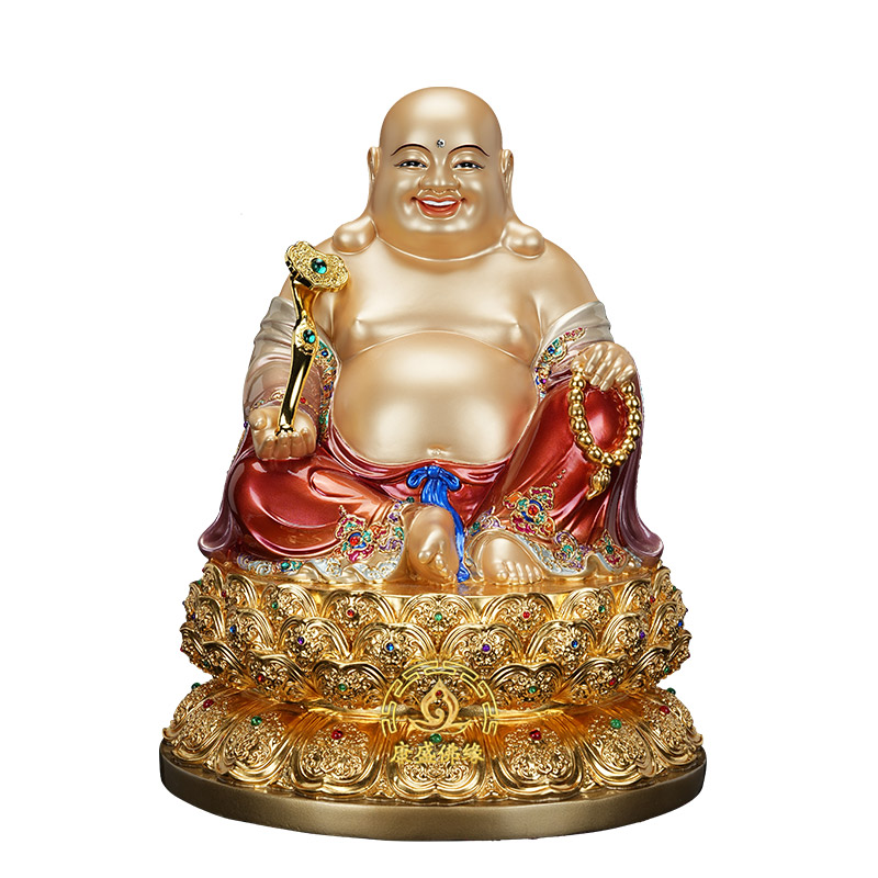 黄铜全堂佛娑婆三圣供奉佛堂摆件