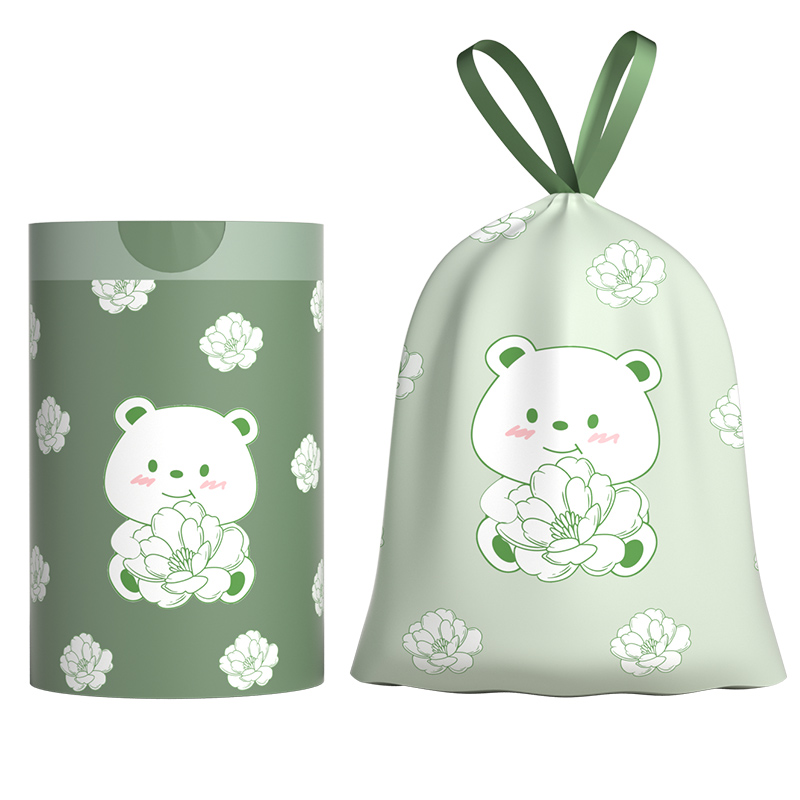 【百亿新人一分购】印花抽绳垃圾袋家用手提式抽绳垃圾袋厨房加厚