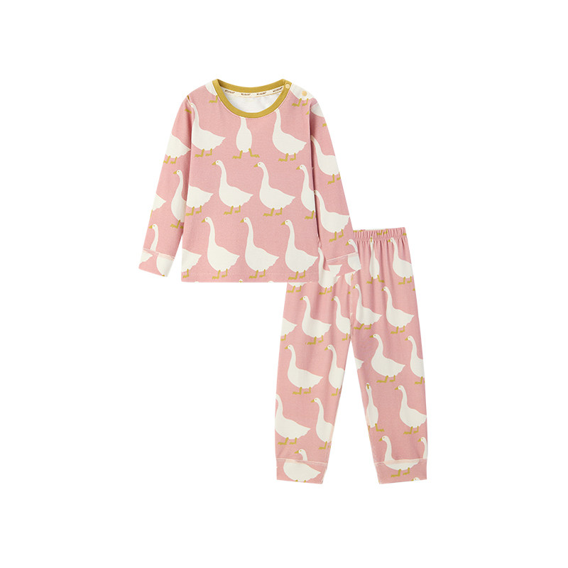 【20周年限定】Milkbarn秋冬新品儿童家居服套装纯棉长袖圆领睡衣