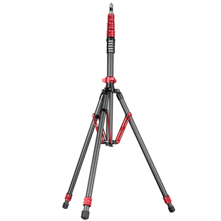 轻装时代MT02摄影灯架碳纤维三脚架2.6米便携影棚视频led摄影补光闪光灯支架落地户内室外反折叠收纳三角架