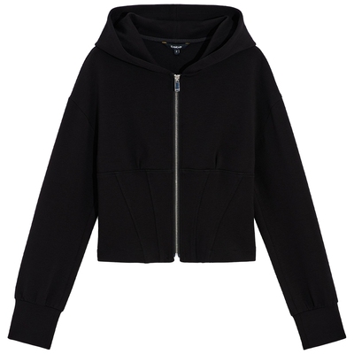 bebe秋季新款收腰夹克卫衣外套