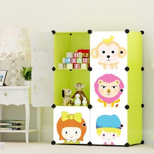 收纳衣物儿童玩具塑料收纳柜 卡通柜宝宝箱柜组装 冲量2000套