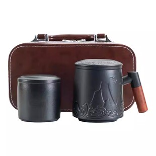 陶瓷个人专用杯办公室茶水分离泡茶杯马克杯带盖功夫茶杯礼盒定制