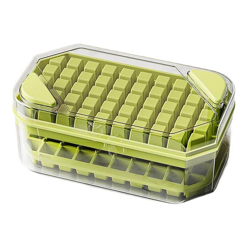 新食品级冰块模具按压冰格家用冰箱自制冰块储存盒带盖冻冰块神器