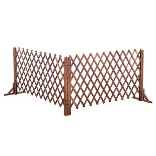 户外木栅栏院子围栏宠物室外花园装饰伸缩围墙竹篱笆防腐木室内