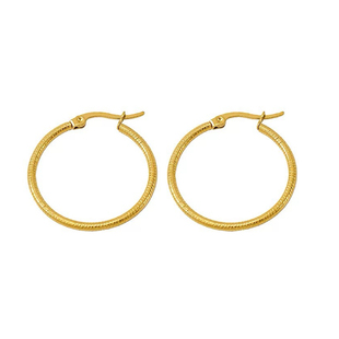 GGXR 倪妮同款细麻花圈圈hoop耳环无耳洞耳夹