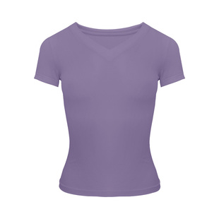 WellD SKIN 肌肤系列！薄款高弹圆领/小V领透气短袖上衣修身显瘦T