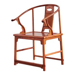 木果果木 红木家具 缅甸花梨大果紫檀 明式安思远实木圈椅三件套