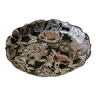 梵汝 高端银彩花蝶共舞花口壶承轻奢高颜值干泡盘景德镇功夫茶具