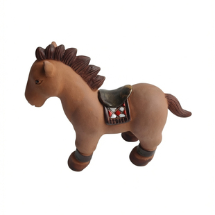 可爱小马泥塑摆件桌面装饰手工艺品传统泥人传统工艺礼品