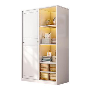 家用衣柜深60cm推拉门钢制衣柜卧室衣橱出租房小户型无甲醛收纳柜