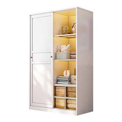 家用衣柜深60cm推拉门钢制衣柜卧室衣橱出租房小户型无甲醛收纳柜