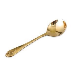 瑞象 铜勺子黄铜家用黄铜小汤匙咖啡圆勺西餐具调羹长柄创意可爱
