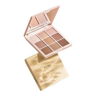 九宫格眼影盘2025新款日常淡妆卧蚕高光腮红修容大地色综合盘哑光