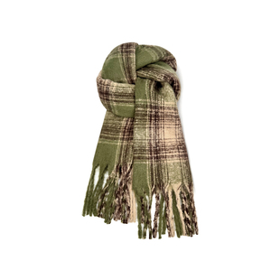 MINISO名创优品格子围巾2025新款女冬高级感保暖披肩美拉德风围脖